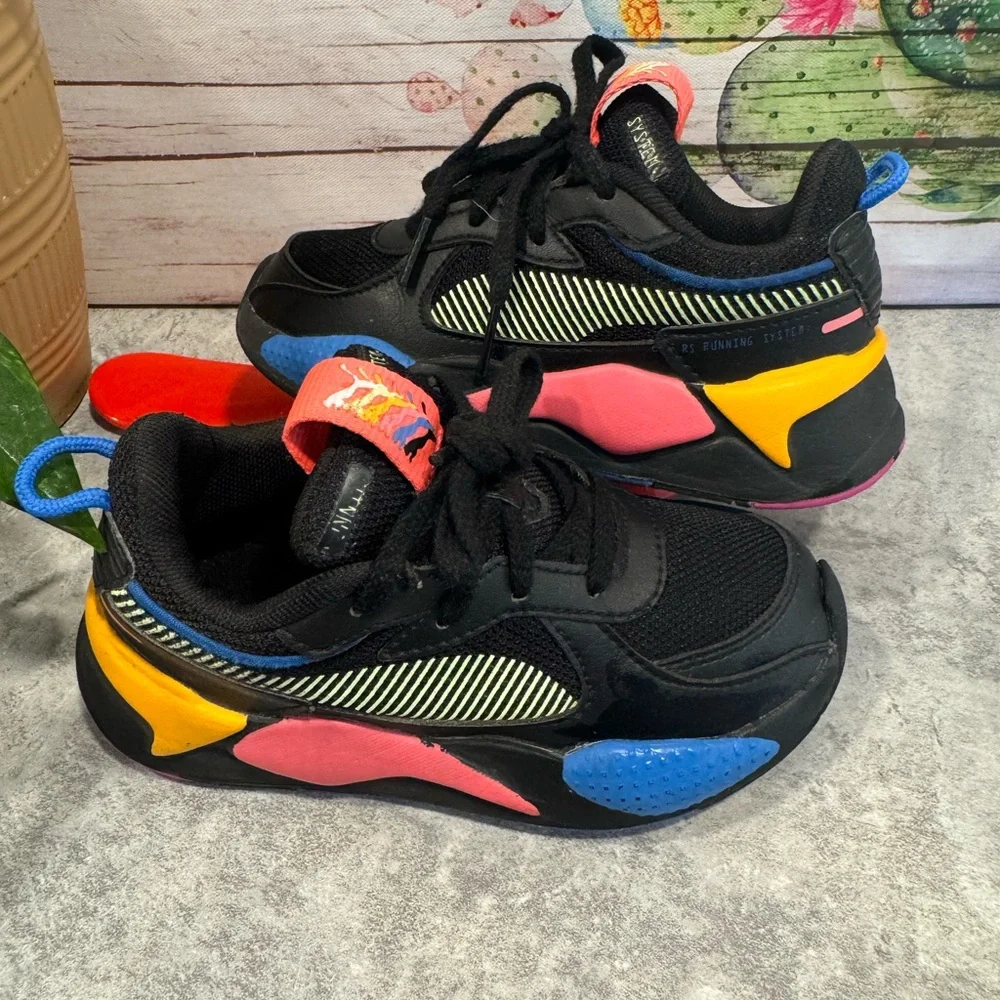 PUMA RsX Sunset 1 Ps Lace Up Kids Multicolor Sneakers Casual Size 12C